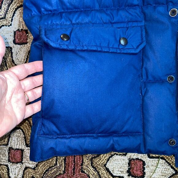VTG Skor Adventure Outdoor Gear Men's M Cobalt Blue Down-Filled Vest - Picture 3 of 10